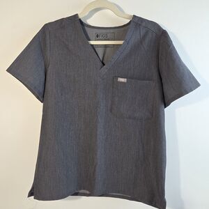 FIGS Catarina One Pocket Gray Technical Collection PO# 2974 Scrub Shirt Medium